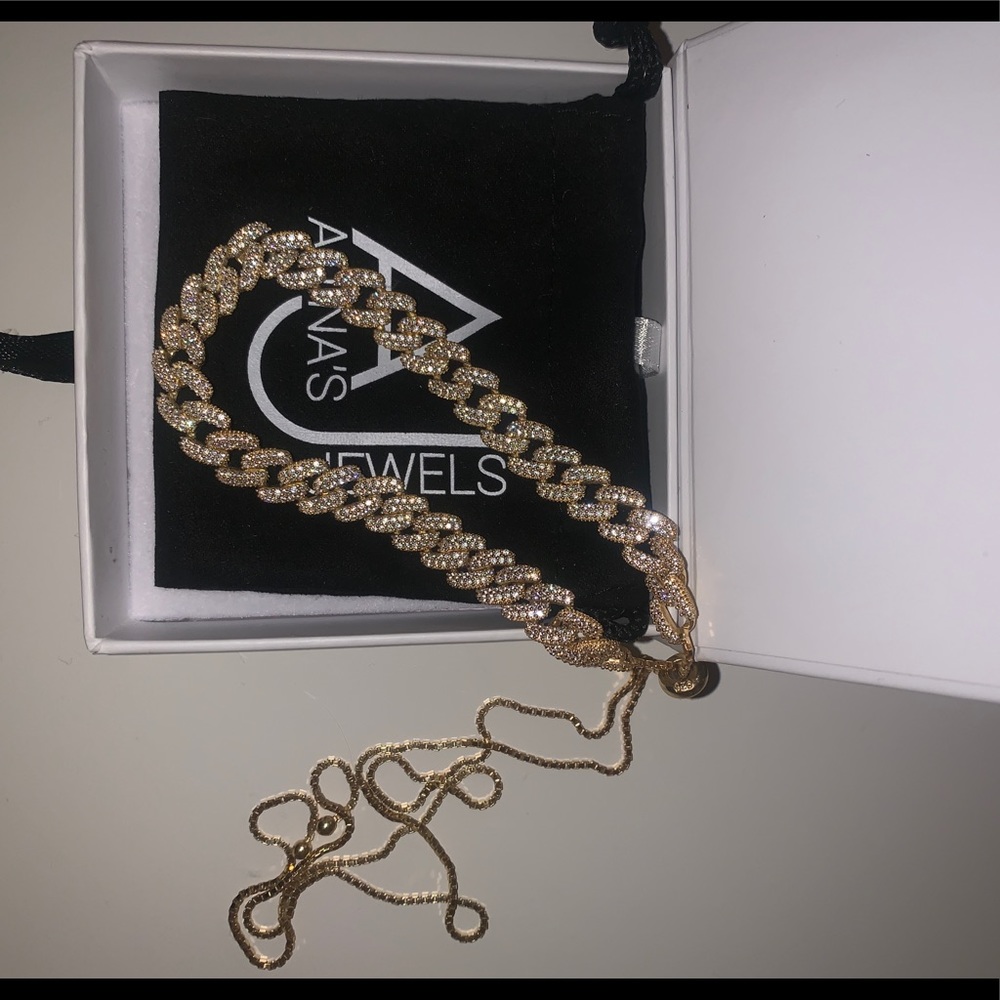 adinas jewels chain link choker gold